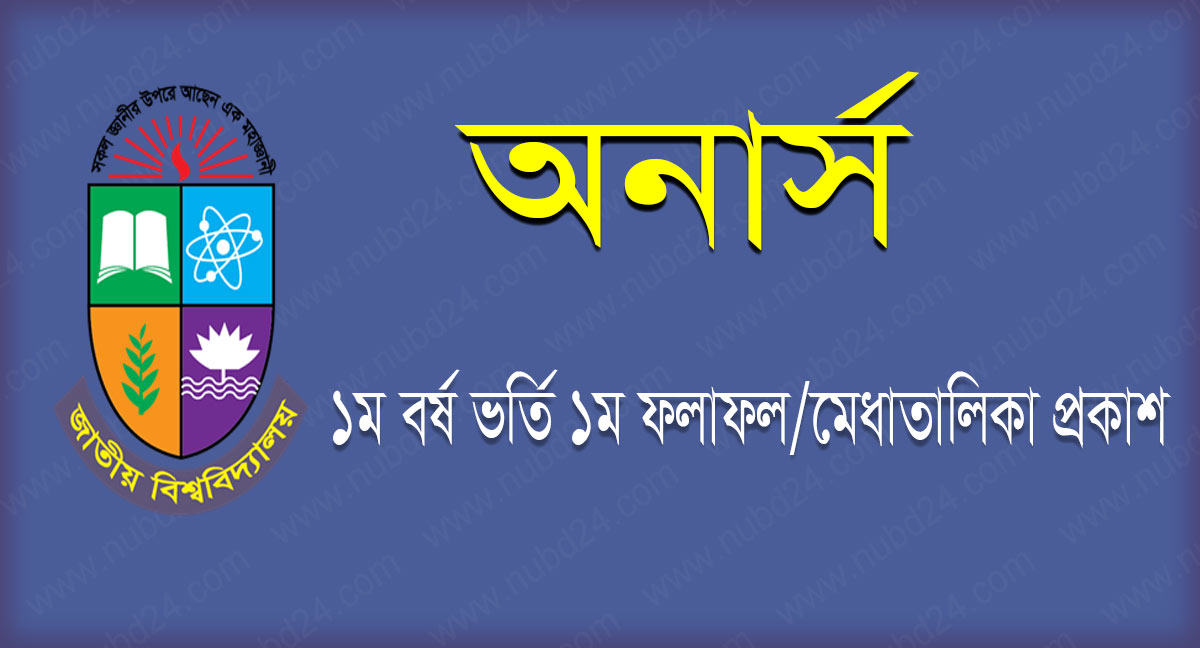 NU Honours Admission Result 2021 - 1st Merit List