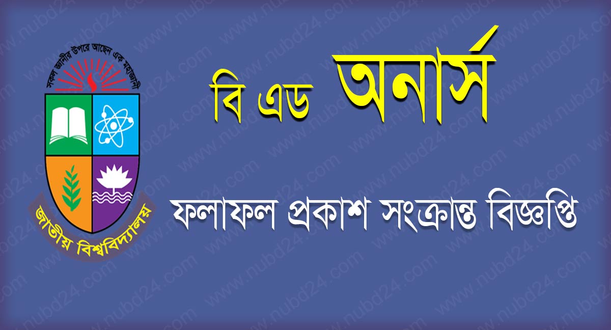 NU BEd Honours 4th Year Result 2021