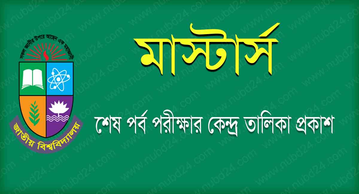 NU Masters Last Year Exam Center List 2021 (Session: 2018)