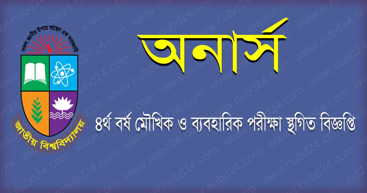 Honours 4th Year Viva Exam Postponed Notice 2021
