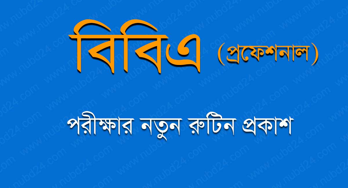 NU BBA Professional Exam Routine 2022