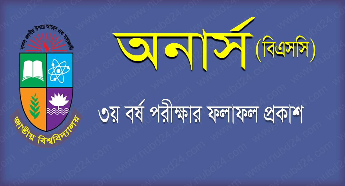 NU Honours 3rd Year BSC Result 2021