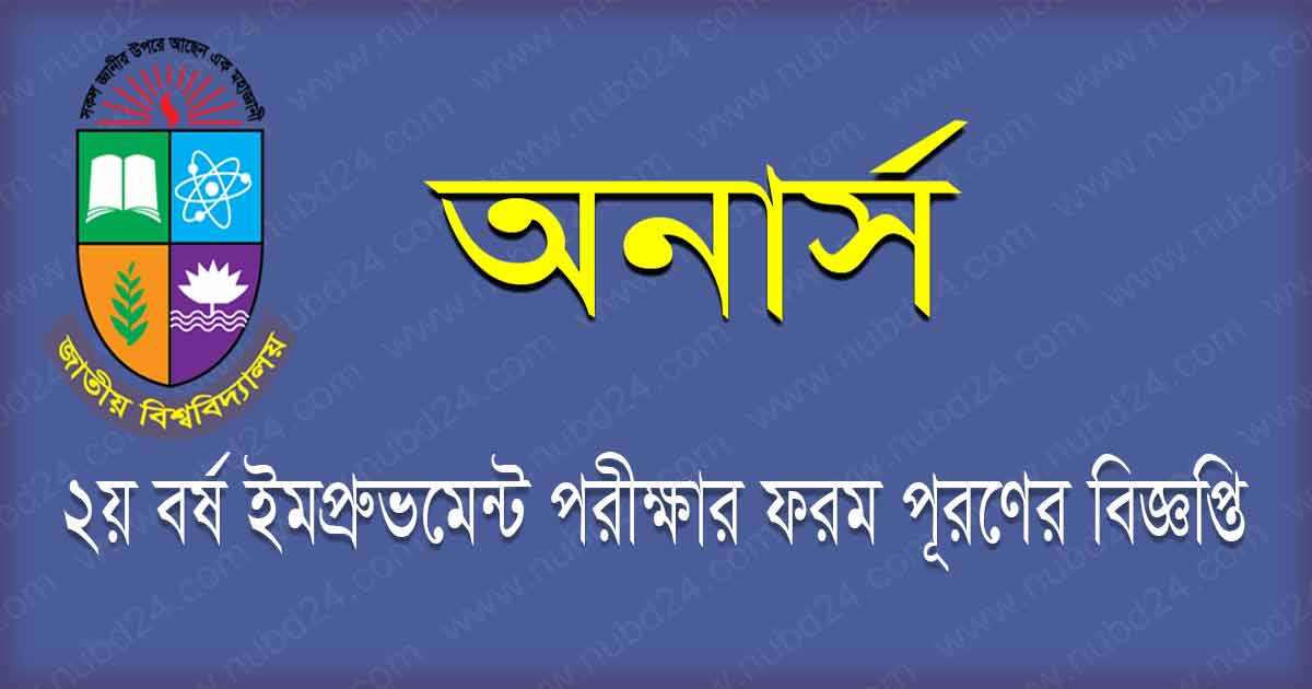 NU Improvement Exam Form Fill Up 2022