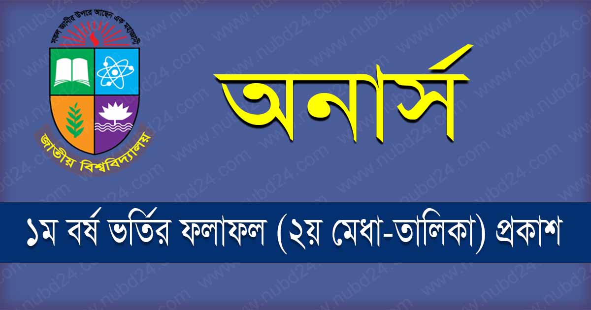Honours Admission 2nd Merit List Result 2022