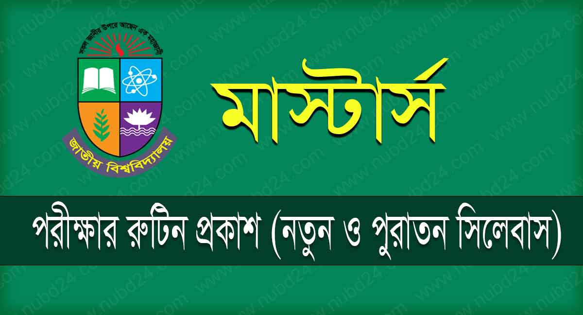 NU Masters Exam Routine 2022 (Old & New Syllabus)