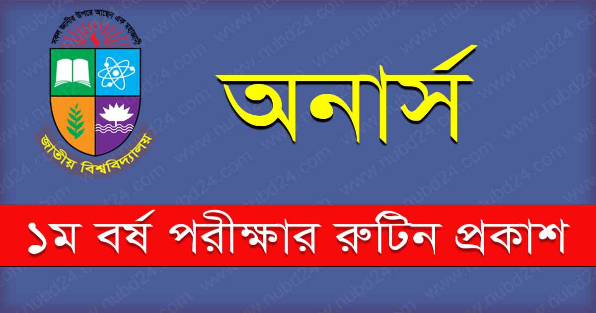 Honours 1st Year Exam Routine 2022