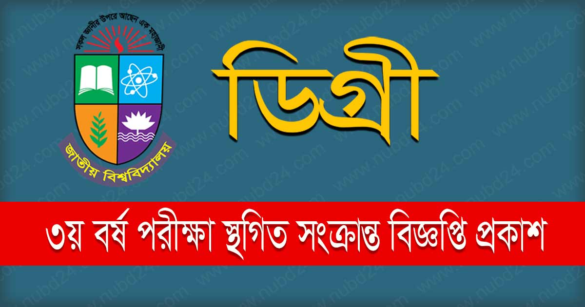 Degree 3rd Year Exam Postponed Notice 2022