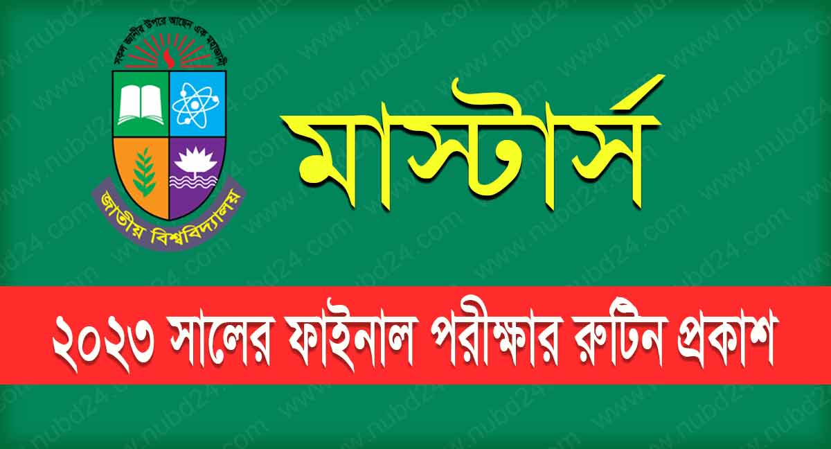 Masters Final Exam Routine 2023