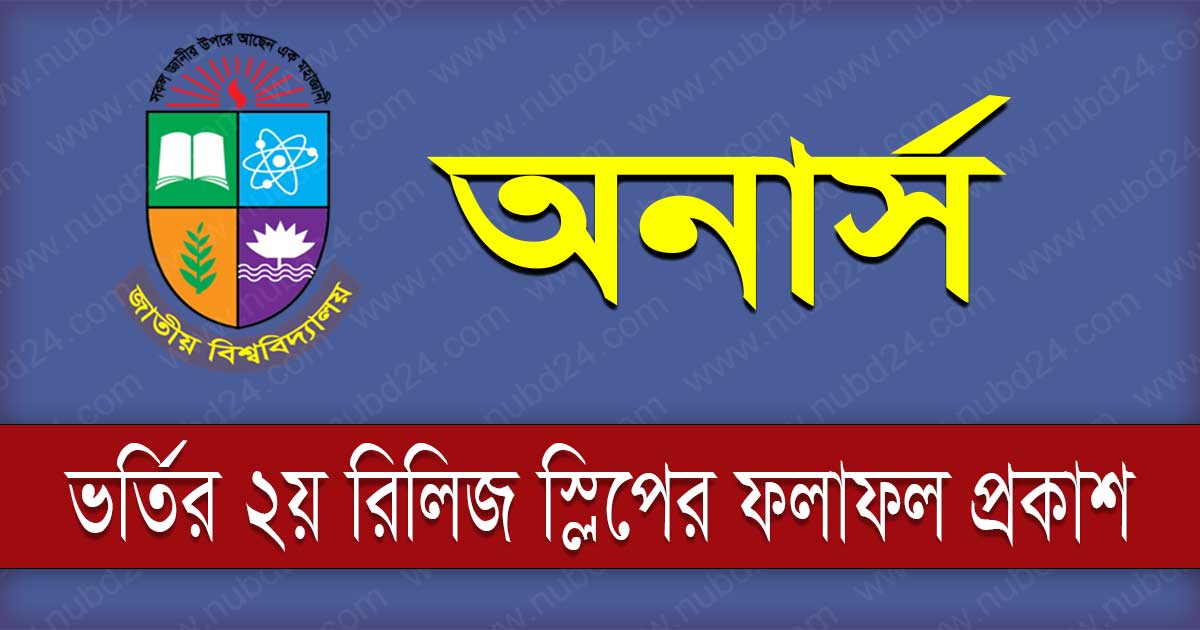 NU Honours Admission Release Slip Result 2023