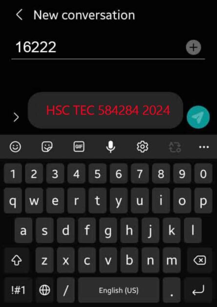 Technical Education Board Result check by SMS